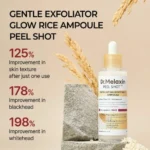 Dr. melaxin peel shot exfoliant white rice ampoule 80ml 2 500x500